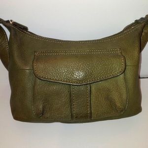 Vtg Fossil Genuine Leather Purse Green